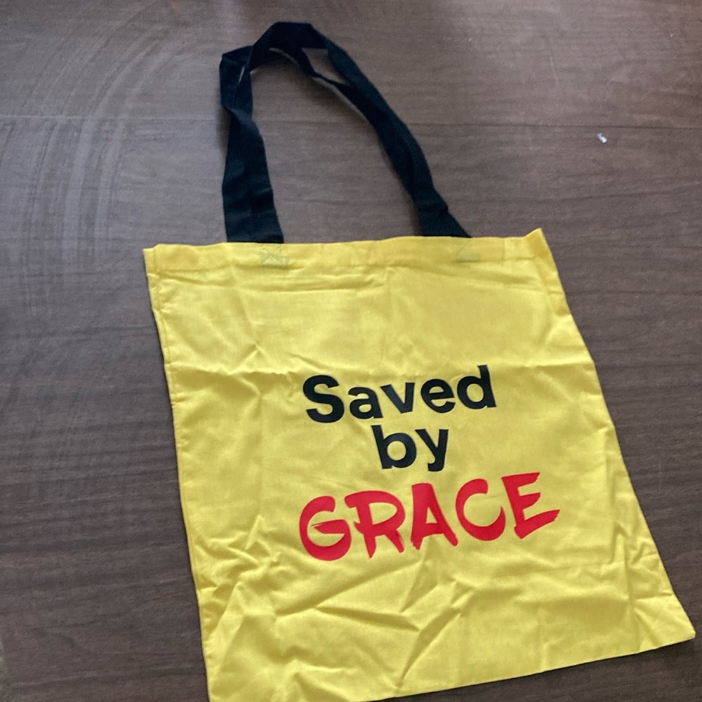 Brand new tote bag “saved by grace “